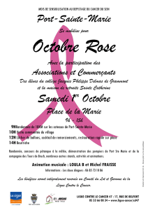 Octobre Rose Port-Sainte-Marie Associations et Commerçants