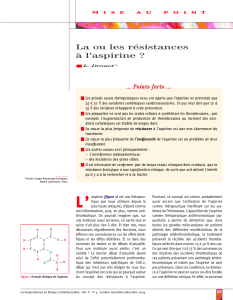 La ou les résistances à l’aspirine ? m i