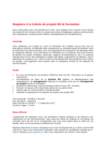 Stagiaire la Cellule de projets RH Formation, RTS, Lausanne (13.06.2017)