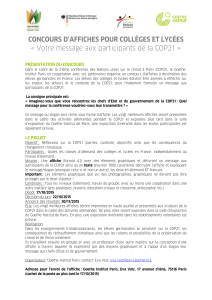 « Votre message aux participants de la COP21 »