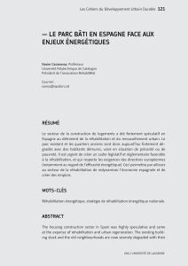 — LE PARC BâTI EN ESPAGNE FACE AUx ENJEUx ÉNERGÉTIQUES 121