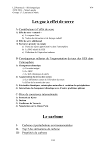 Les gaz à effet de serre