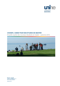 CHOISIR L’UNINE POUR SES ÉTUDES DE MASTER