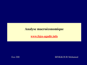 Analyse macroéconomique  www.fsjes-agadir.info Eco 200