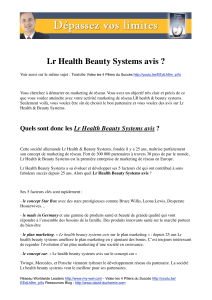Lr Health Beauty Systems avis ?