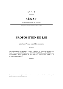 S ÉNAT PROPOSITION DE LOI N° 317 autorisant