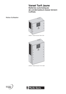 Varset Tarif Jaune Batteries automatiques de condensateurs basse tension Coffrets