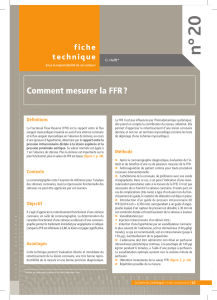 20 n° Comment mesurer la FFR ? f i c h e