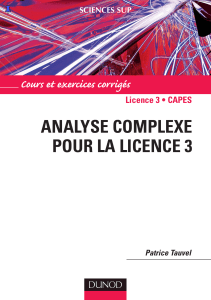 patrice tauvel analyse complexe pour la licence