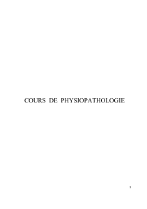 cours de physiopathologie