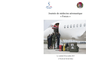 Journée de médecine aéronautique « Forces »  Le vendredi 20 novembre 2015
