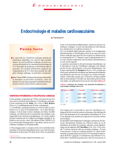 Endocrinologie et maladies cardiovasculaires E
