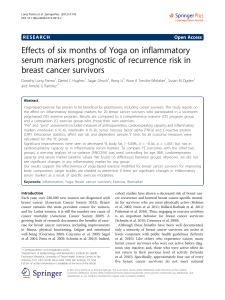 Effects of six months of Yoga on inflammatory breast cancer survivors