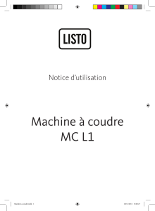 Machine à coudre MC L1 Notice d’utilisation Machine a coudre.indd   1