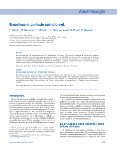 Calvet F. Brucellose et contexte opÃ©rationel. MÃ©decine et ArmÃ©es, 2010, 38 (5) : 429-34