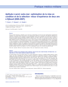 Pratique médico-militaire