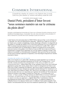 Daniel Petit, président d’Inter Invest: du plein droit&#34;