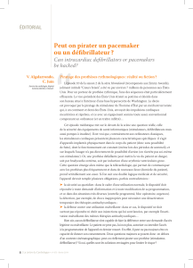 “ Peut on pirater un pacemaker ou un défibrillateur ?