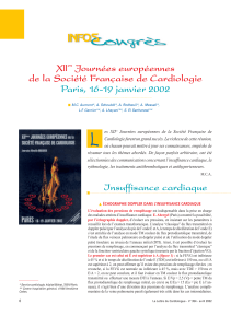 XII Journées européennes de la Société Française de Cardiologie Paris, 16-19 janvier 2002