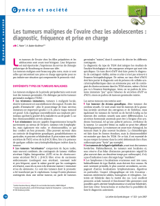 L Les tumeurs malignes de l’ovaire chez les adolescentes : G