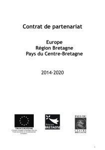 Contrat de partenariat Europe Région Bretagne Pays du Centre-Bretagne