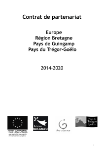 Contrat de partenariat Europe Région Bretagne Pays de Guingamp