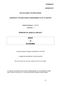 17EDMGMLR1  SESSION 2017 BACCALAURÉAT TECHNOLOGIQUE