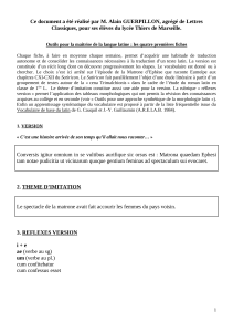 Ce document a été réalisé par M. Alain GUERPILLON, agrégé... Classiques, pour ses élèves du lycée Thiers de Marseille.