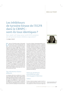 D Les inhibiteurs de tyrosine kinase de l’EGFR dans le CBNPC :