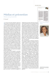 I Médias et prévention RUMEURS Media and prevention
