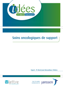 Soins oncologiques de support Expert : Pr René-Jean Bensadoun, Poitiers institutionnel de