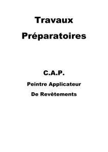Travaux Préparatoires C.A.P.