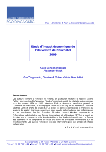 Etude d’impact économique de l’Université de Neuchâtel 2009