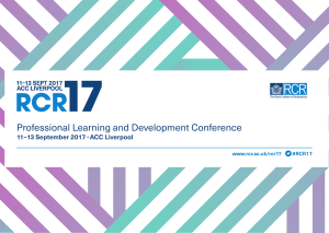 Professional Learning and Development Conference 11–13 September 2017