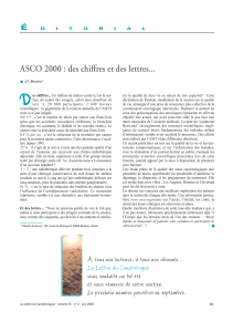 ASCO 2000 : des chiffres et des lettres... É