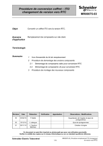 Procédure de conversion coffret – ITI3  changement de version vers RTC MR00075-03
