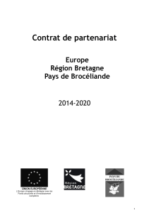 Contrat de partenariat Europe Région Bretagne Pays de Brocéliande