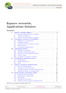 espaces vectoriels applications lineaires