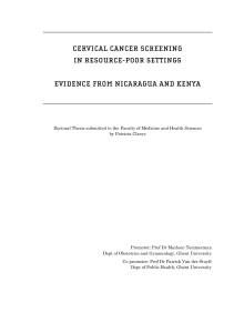 CERVICAL CANCER SCREENING IN RESOURCE-POOR SETTINGS  EVIDENCE FROM NICARAGUA AND KENYA