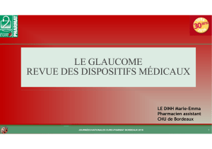 Le glaucome - Revue des Dispositifs Médicaux