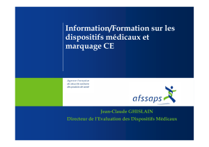 Information/Formation sur les dispositifs médicaux et marquage CE Jean-Claude GHISLAIN