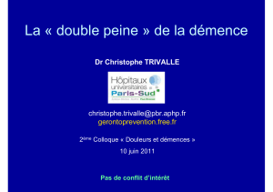 La « double peine » de la démence Dr Christophe TRIVALLE  gerontoprevention.free.fr