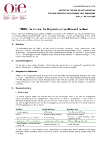 PRRS: the disease, its diagnosis, prevention and control