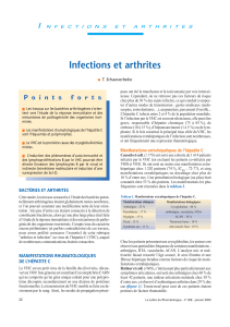 Infections et arthrites
