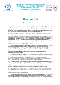 Document final  REUNION PARLEMENTAIRE A L'OCCASION DE LA