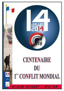 CENTENAIRE DU 1   CONFLIT MONDIAL CAB GMP - PCM