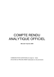 COMPTE RENDU ANALYTIQUE OFFICIEL