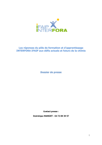 Dossier de presse INTERFORA IFAIP [Septembre 2011]
