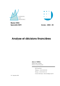 analyse et decisions financieres important 154 pages