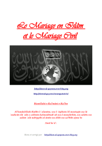 mariage en islam et mariage civil